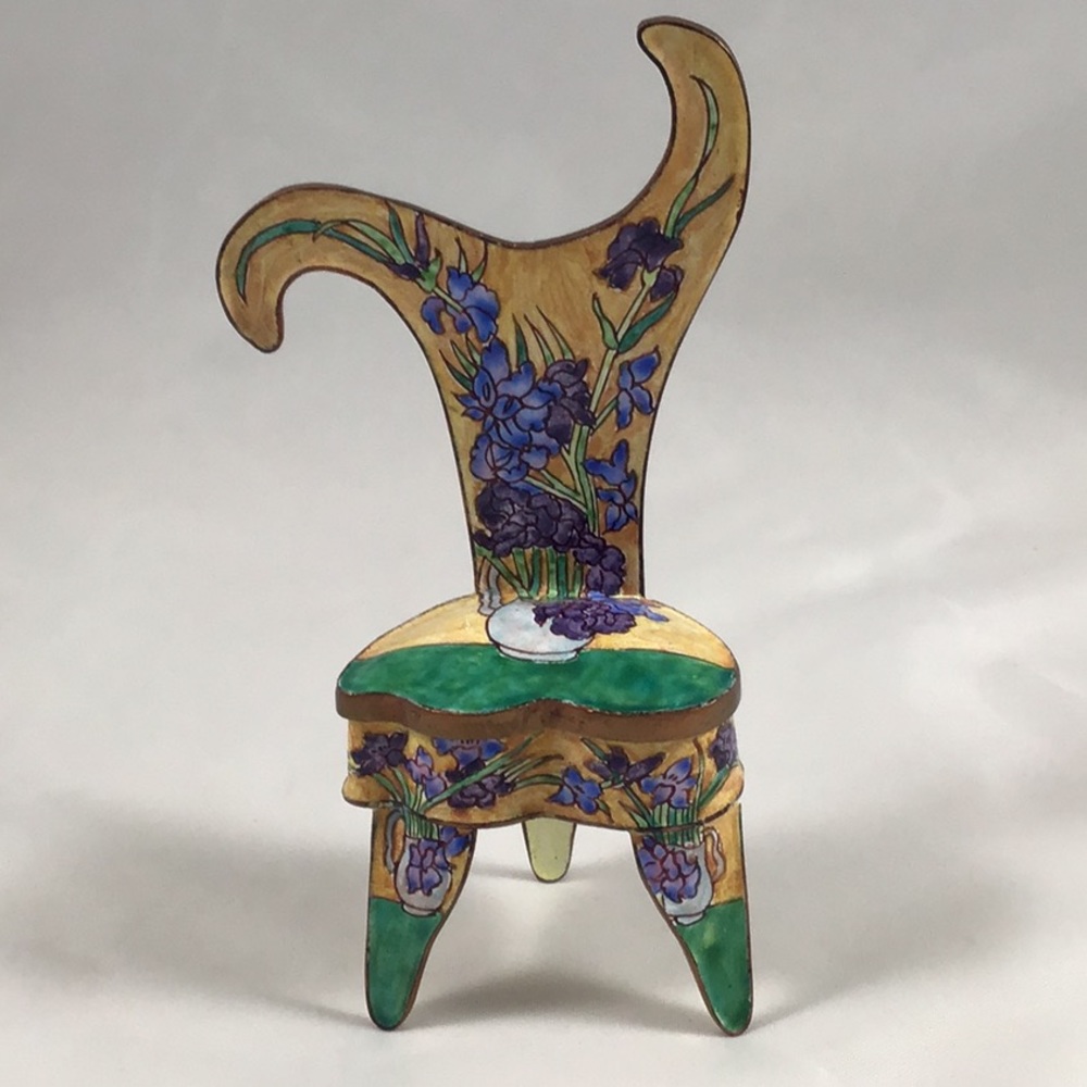 Impress Arts enameled trinket box chair